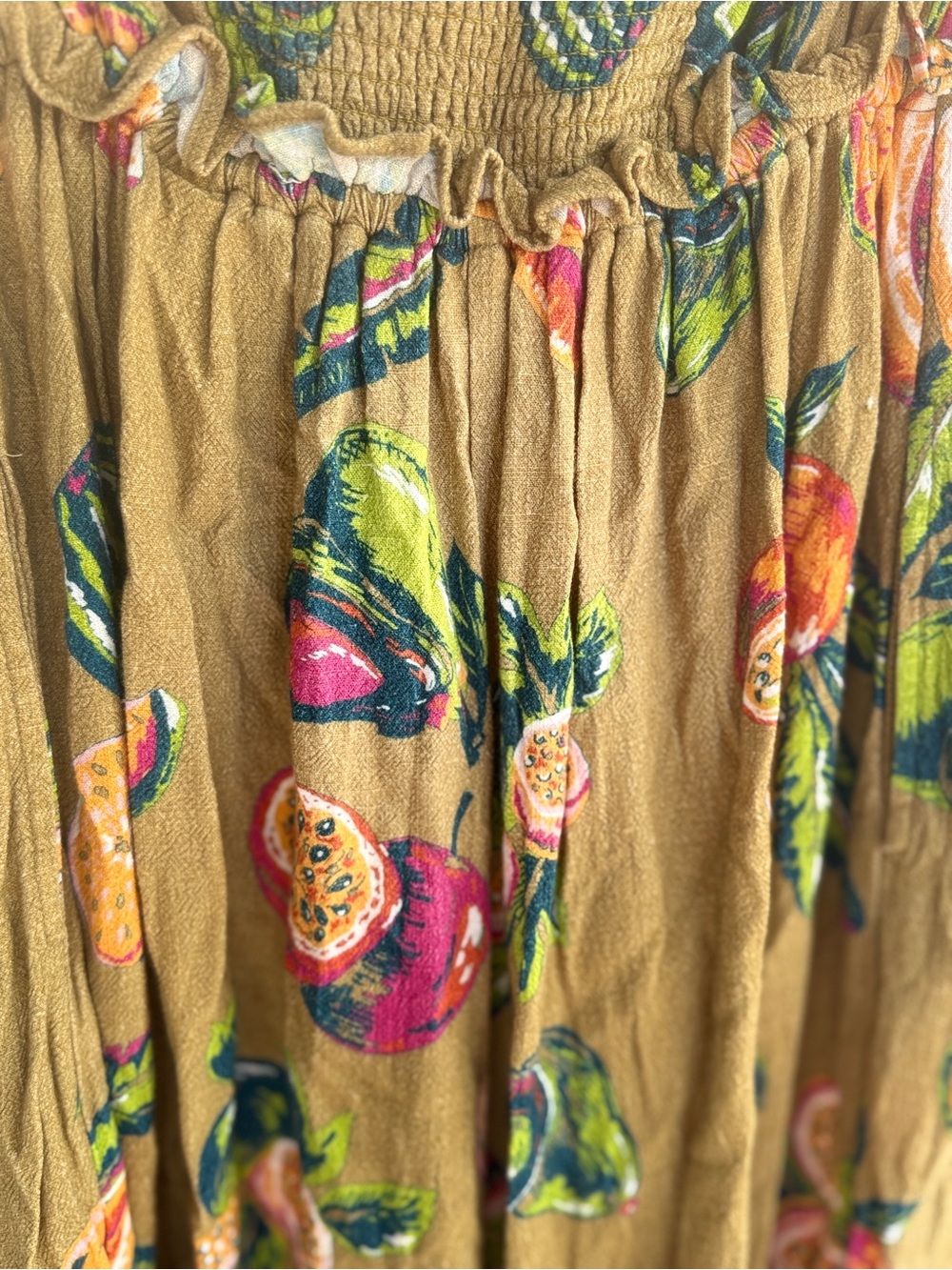 The Odells Strapless Isla Tropical halter Jumpsuit size Medium Linen blend - Picture 9 of 16